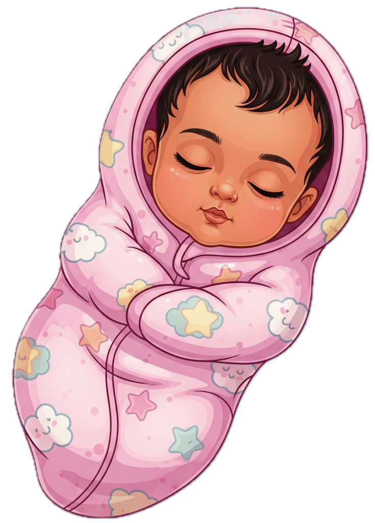 baby peacefully sleeping in a