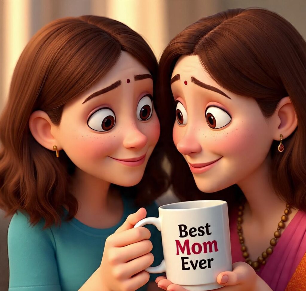 Best Mom Ever mug with two women