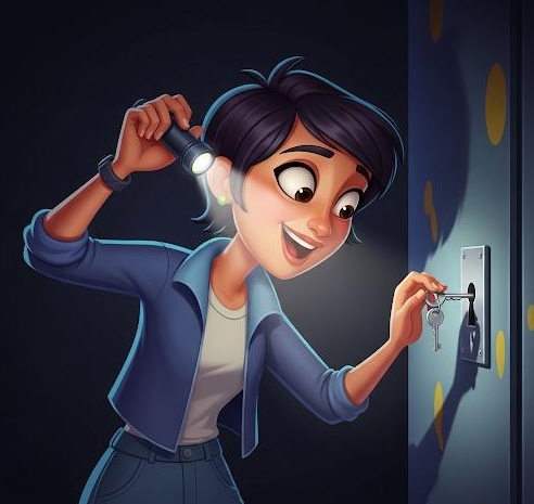 woman using led light
