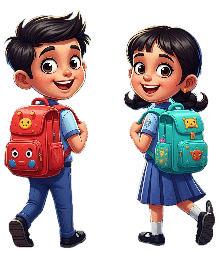 Kids with back packs